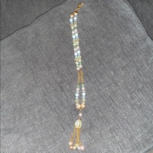 Swarovski GT beads/crystals tassle necklace 30”